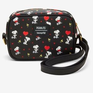 Loungefly Peanuts Snoopy & Woodstock Heart Crossbody Camera Bag